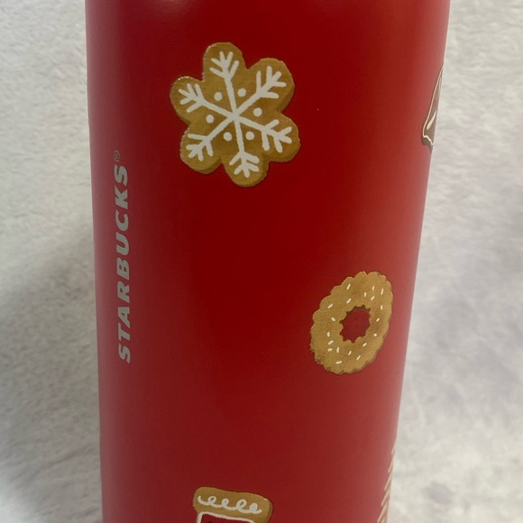 Starbucks 2025 Holiday Red Gingerbread Cookie SS Tumbler NWOT - Picture 3 of 10